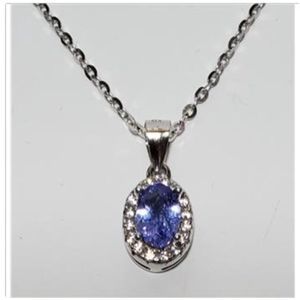 Stunning Natural Tanzanite and Zircon Necklace